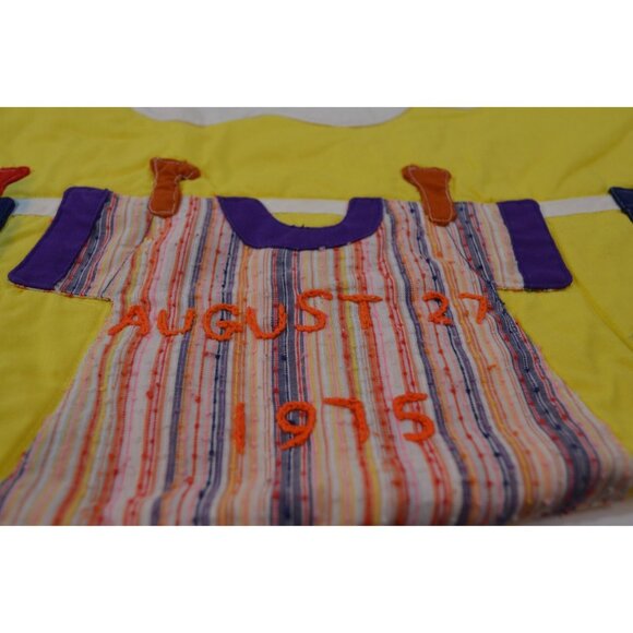 Quilted Baby Blanket 1975 Sunshine Yellow Kids Pillow Case Bedding Charlene - Picture 6 of 10